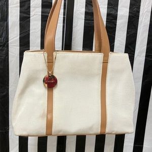 Ninewest canvas/ leather straps